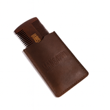 Beard Comb - Brown Leather Case